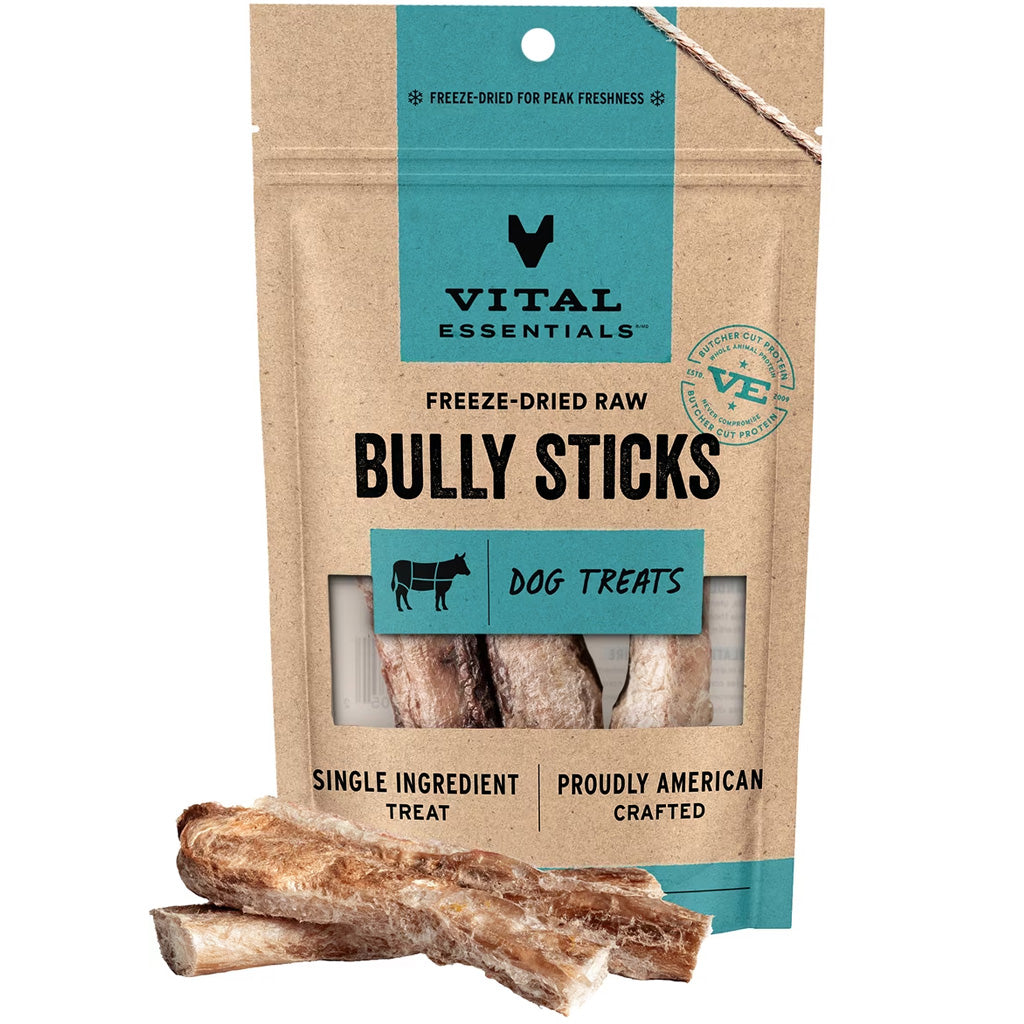 Vital Essentials Freeze-Dried Bully Sticks Dog Treats, 1.4-oz