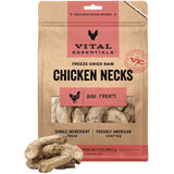 Vital Essentials Freeze-Dried Raw Chicken Necks Dog Treats, 9-oz