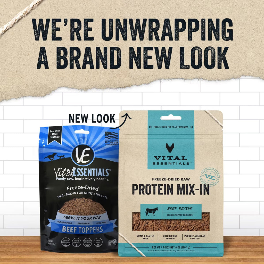 Vital Essentials Freeze-Dried Raw Protein Mix-In Ground Topper for Dogs