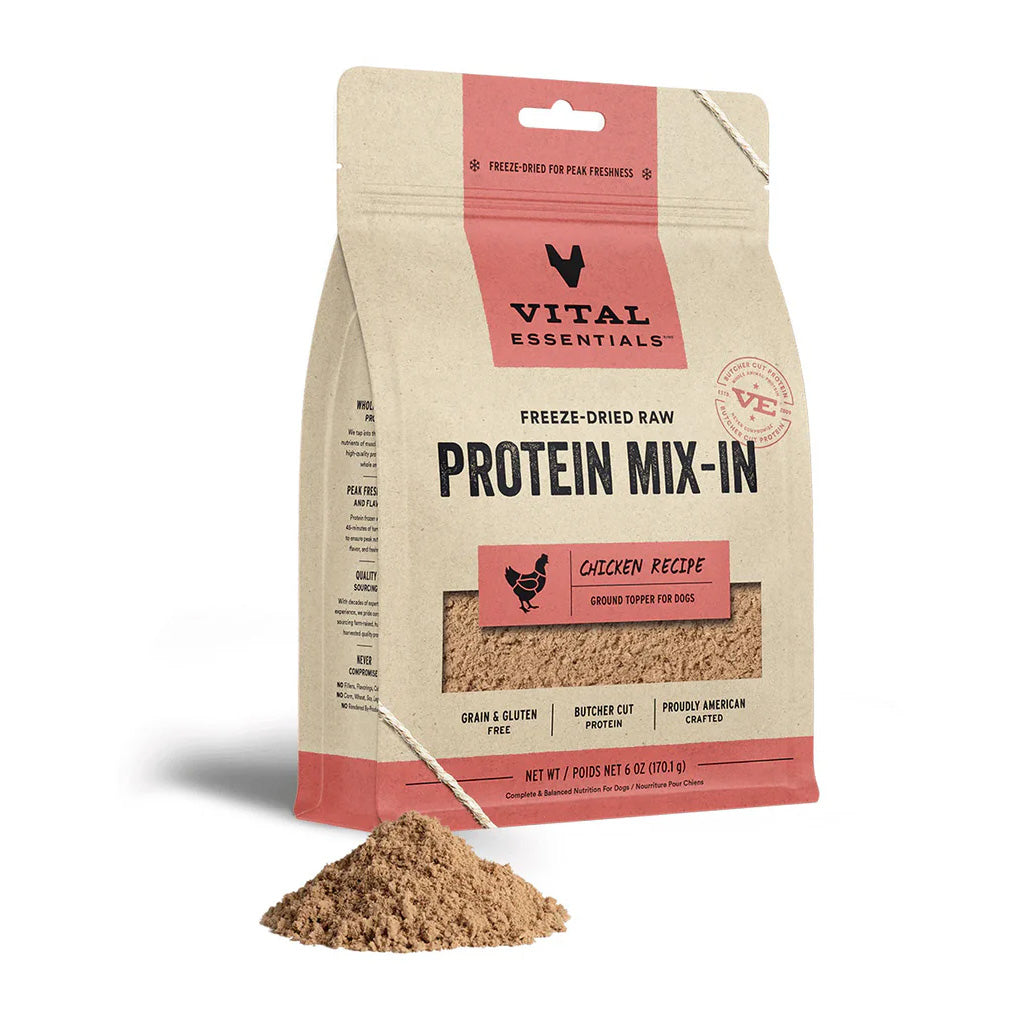 Vital Essentials Freeze-Dried Raw Protein Mix-In Ground Topper for Dogs
