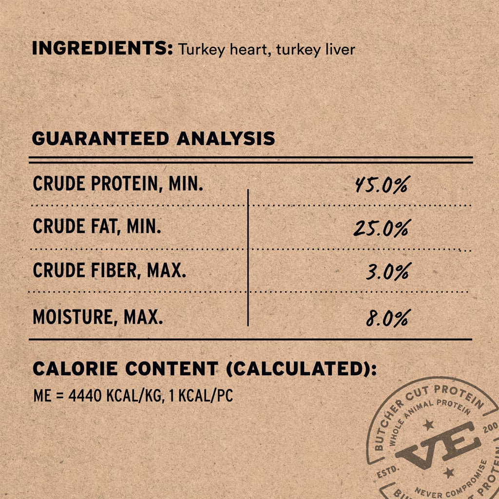 Vital Essentials Freeze-Dried Turkey Giblets Treats for Dogs, 2-oz