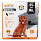 WizSmart Essentials Pads with Charcoal, XL, 50 Count