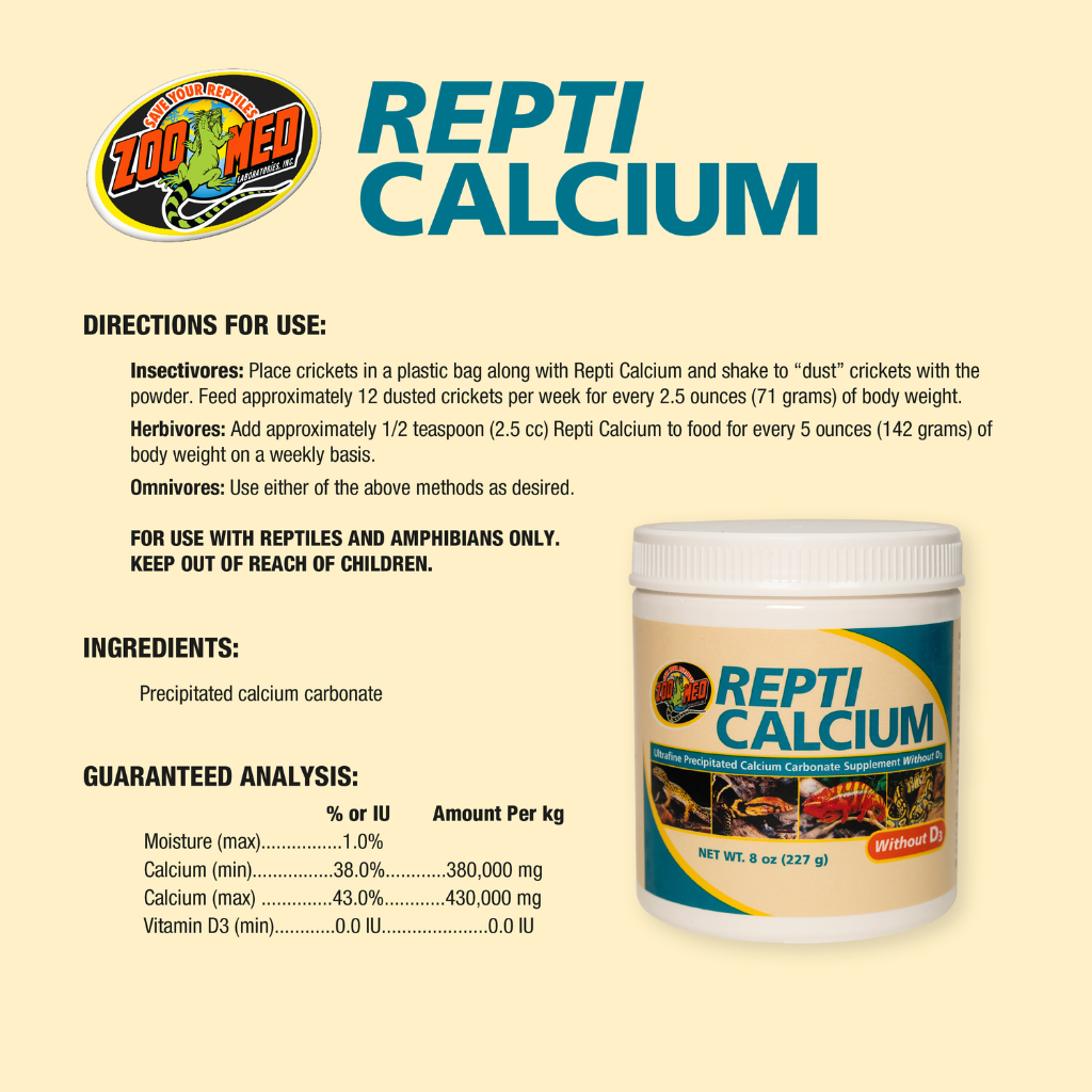 Zoo Med Repti Calcium without Vitamin D3 Reptile Supplement