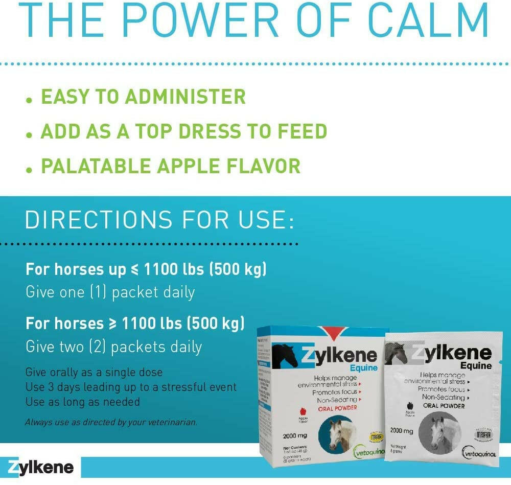 Zylkene Equine Behavior Support for Horses (20 packets)