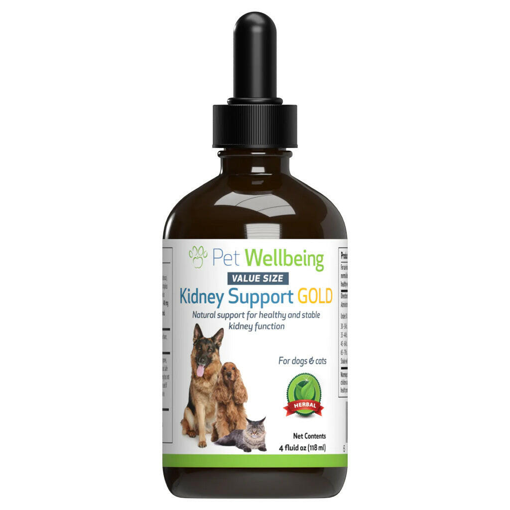 Pet Wellbeing Kidney Support Gold for Dogs & Cats