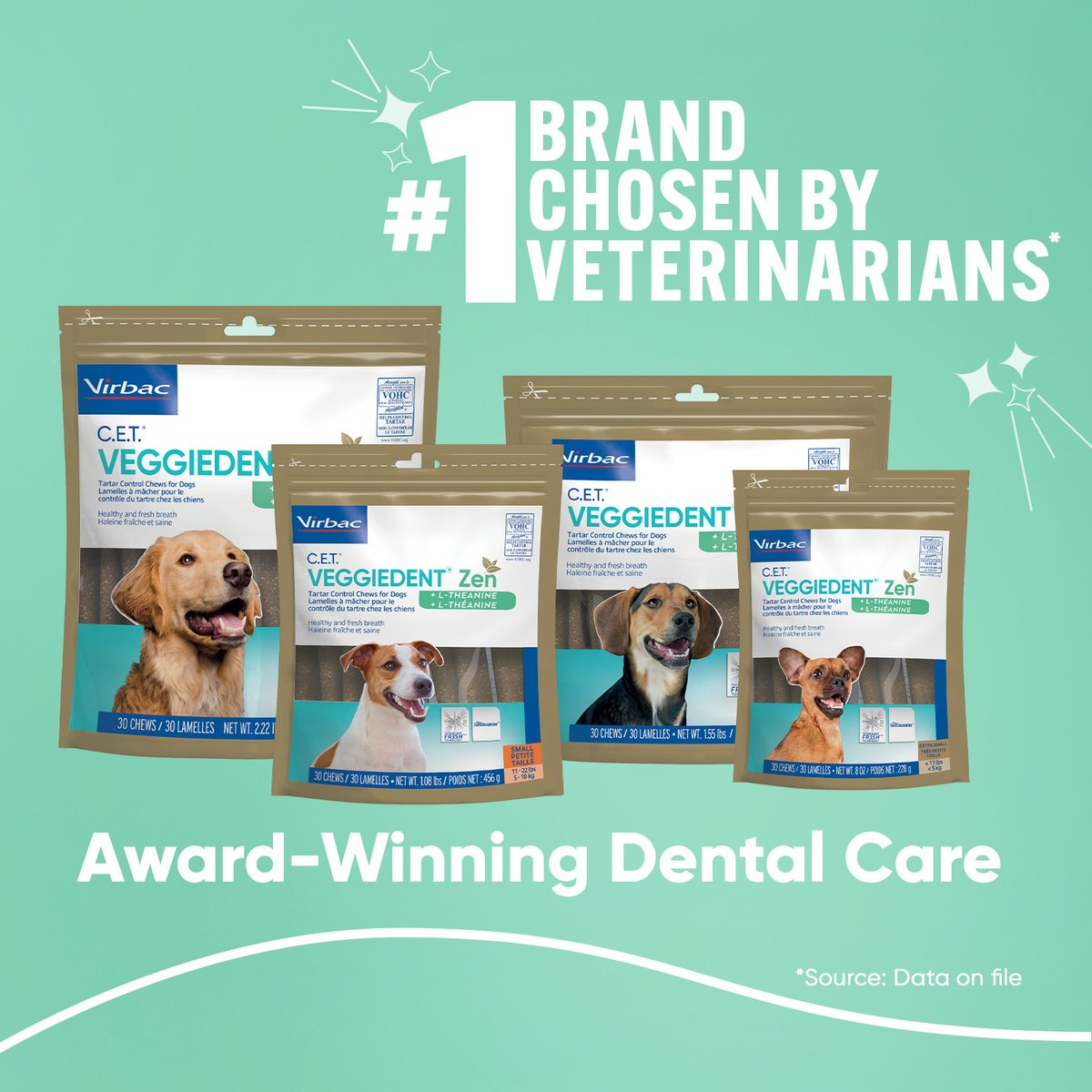 C.E.T. VeggieDent Zen for Large Dogs Over 66 lbs