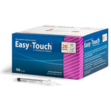 Easy Touch U100 insulin syringe w/1cc 28g x 1/2" needle attached