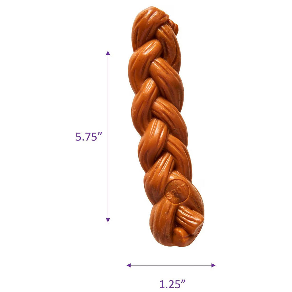 Spot Bam-Bones Braided Stick Chew Toy for Dogs Hickory Smoke Flavor