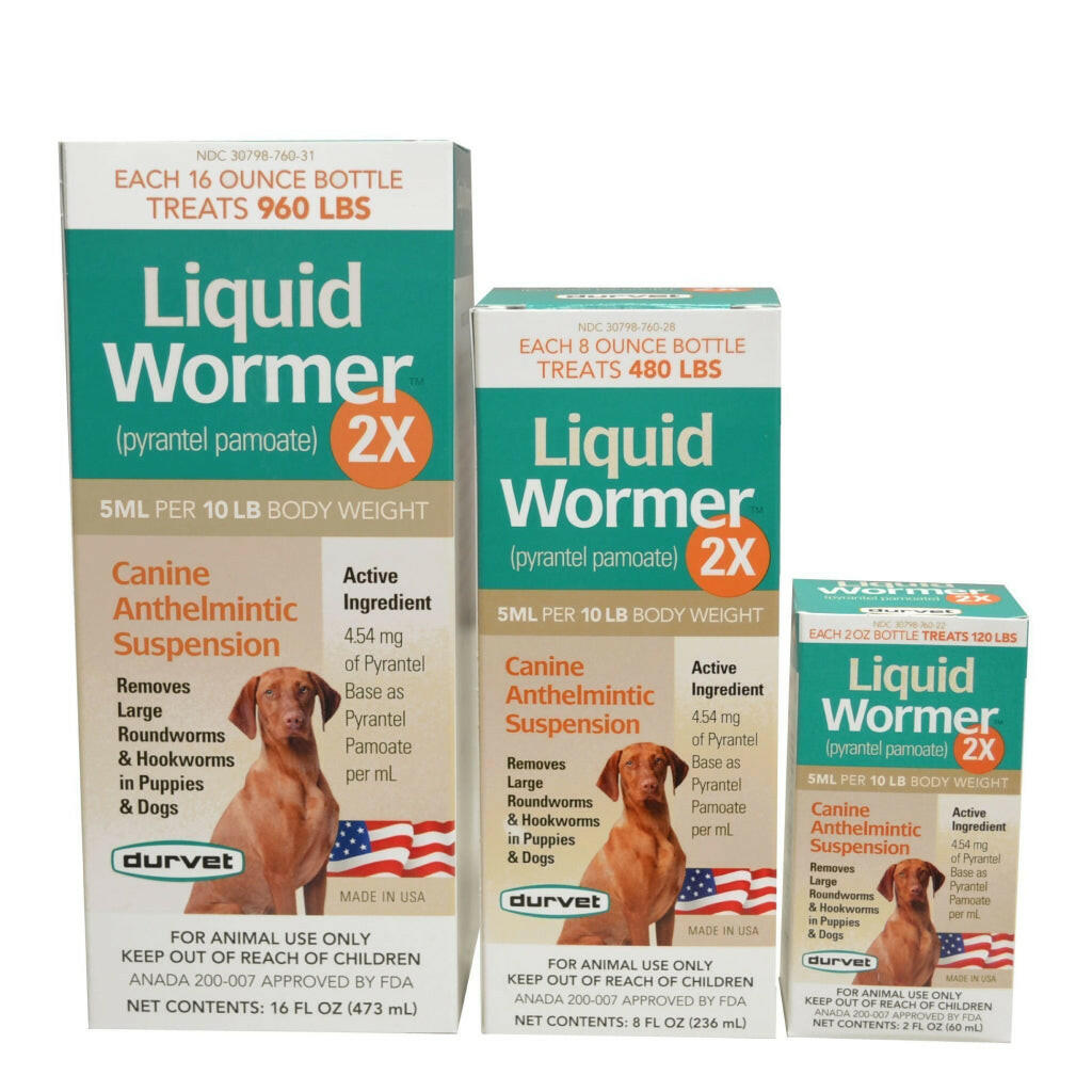Liquid Wormer 2X Canine Anthelmintic Suspension Dewormer for Dogs