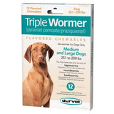 Triple Wormer Tablets for Medium and Large Dogs 25.1-200 lbs