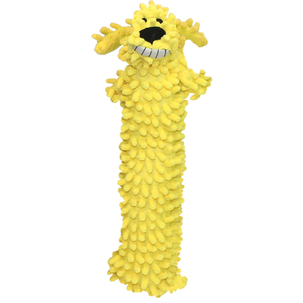 Multipet Loofa Floppy Light-Weight Stuffing-Free Plush Toy For Dogs (Color Varies), 12 inches