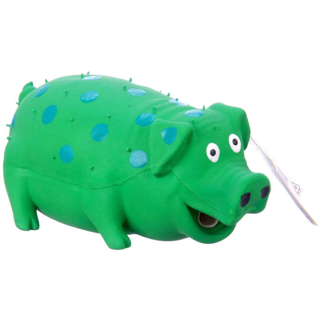 Multipet Latex Globlet Grunting Pig Toy For Dogs- Assorted Colors