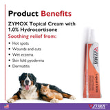 Zymox Veterinary Strength Topical Cream Hydrocortisone 1.0% for Dogs & Cats