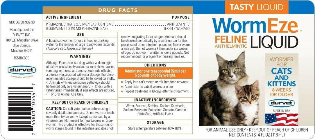 WormEze Feline Anthelmintic Liquid (4 oz)