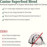 360 Pet Nutrition Canine Superfood Blend Nutritional Supplements for Dogs, 3.81-oz
