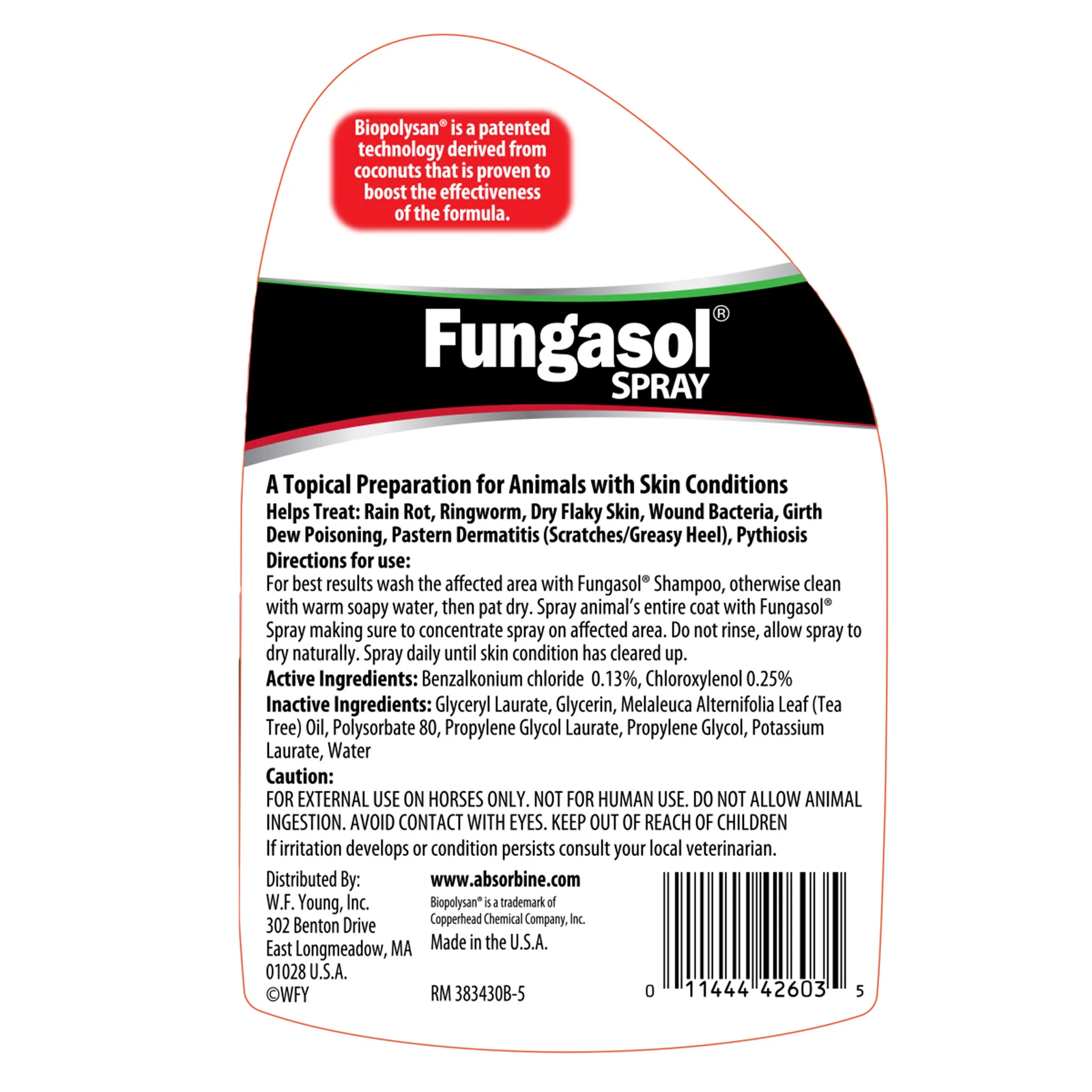 Absorbine Fungasol Spray for Horses (22 oz)