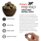 Grandma Lucy Pork Roast Freeze-Dried Meatball Treats for Dogs, 3-oz