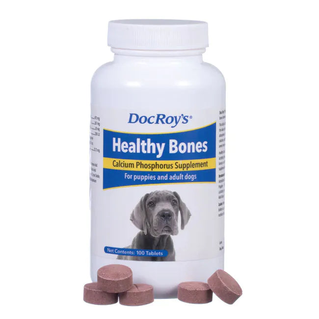 Doc Roy's Healthy Bones - Supplement for Puppies and Adult Dogs, 100 ct