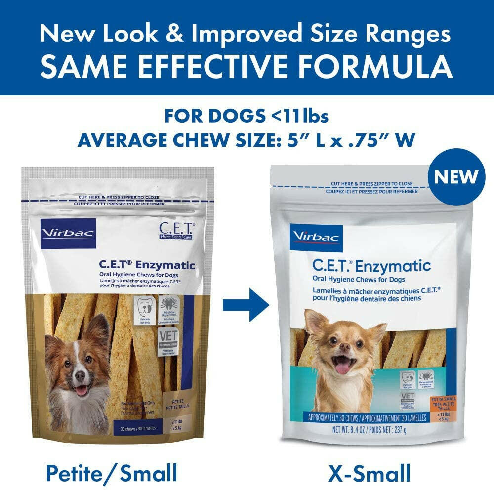 C.E.T. Enzymatic Dental Chews for Extra Small Dogs Under 11 lbs