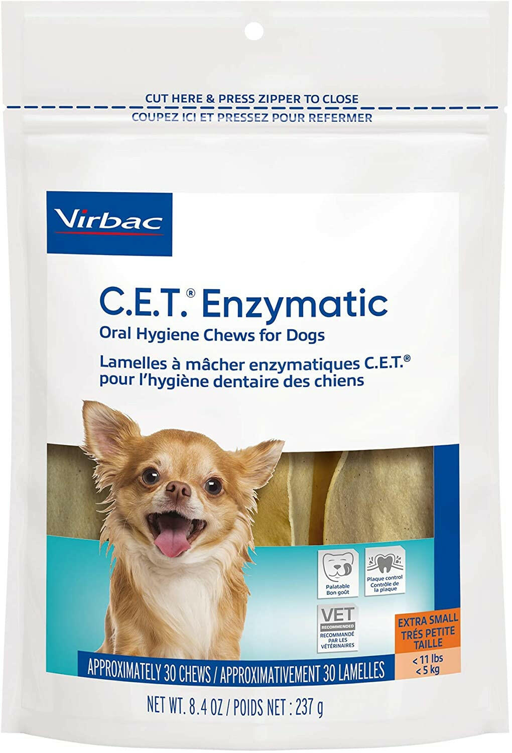 C.E.T. Enzymatic Dental Chews for Extra Small Dogs Under 11 lbs