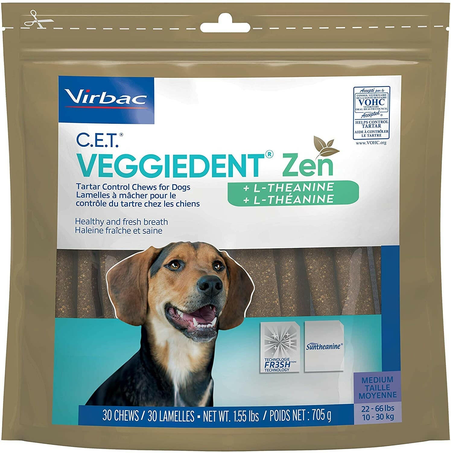 C.E.T. VeggieDent Zen for Medium Dogs 22-66 lbs
