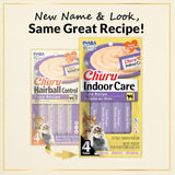 Inaba Churu Indoor Care Tuna Recipe Puree Grain-Free Lickable Treat for Cats, 0.5-oz x 4-tubes