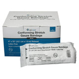 Conforming Stretch Gauze Bandages - 4 inch - box of 12 rolls