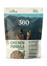 360 Pet Nutrition Chicken Freeze-Dried Raw Complete Meal for Adult Dogs