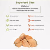 Badlands Ranch Superfood Bites Air Dried Premium Wild Salmon Treats for Dogs