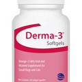 Ceva Derma-3  Omega-3 Fatty Acid & Vitamins for Small Dogs (60 soft gels)