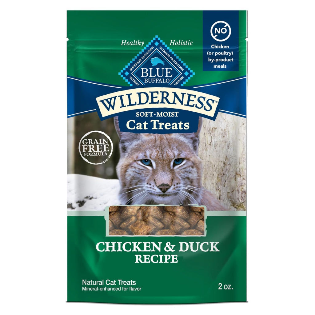 Blue Buffalo Wilderness Chicken & Duck Moist Treats For Cats (2 oz)