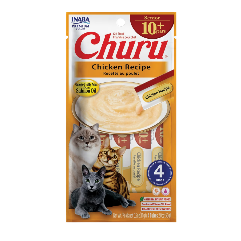 Inaba Churu for Senior 10+ Lickable Cat Treats (0.5-oz tube)