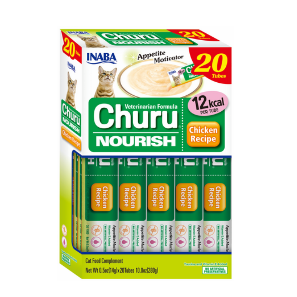 INABA Veterinarian Formula Churu Nourish Lickable Treats for Cats (20 tubes)