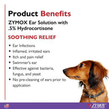 Zymox Ear Solution with 0.5% Hydrocortisone for Dogs & Cats (1.25 oz)