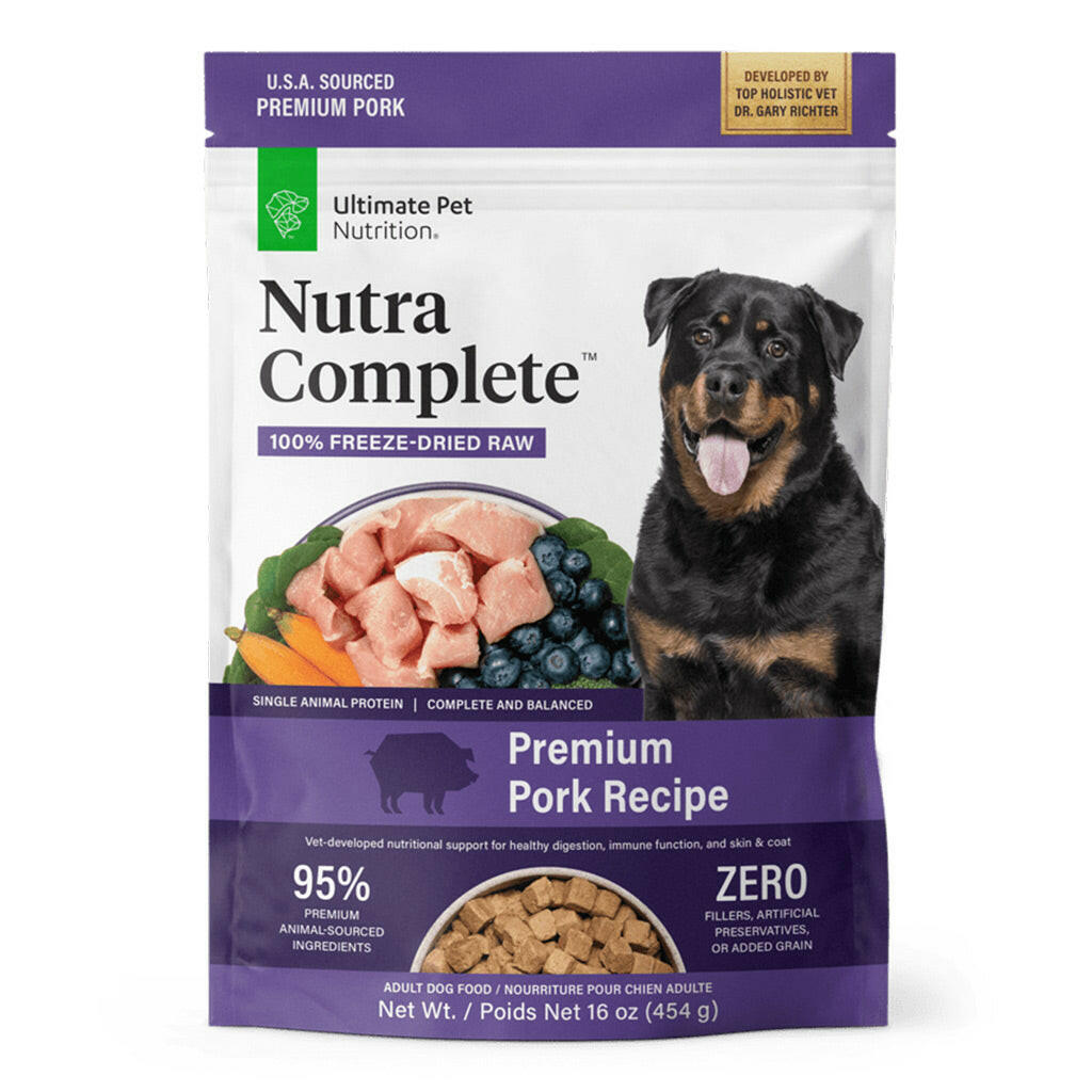 Ultimate Pet Nutrition Nutra Complete Premium Pork Freeze-Dried Raw Dog Food