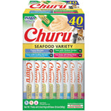 Inaba Churu Tuna Seafood Variety Pack Grain-Free Lickable Treat for Cats
