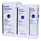 Gauze Sponges - Nonwoven - 3 x 3 - 4 ply - 200 sponges per sleeve