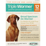 Triple Wormer for Dogs over 25 lbs. - 2 & 12 tablet sizes