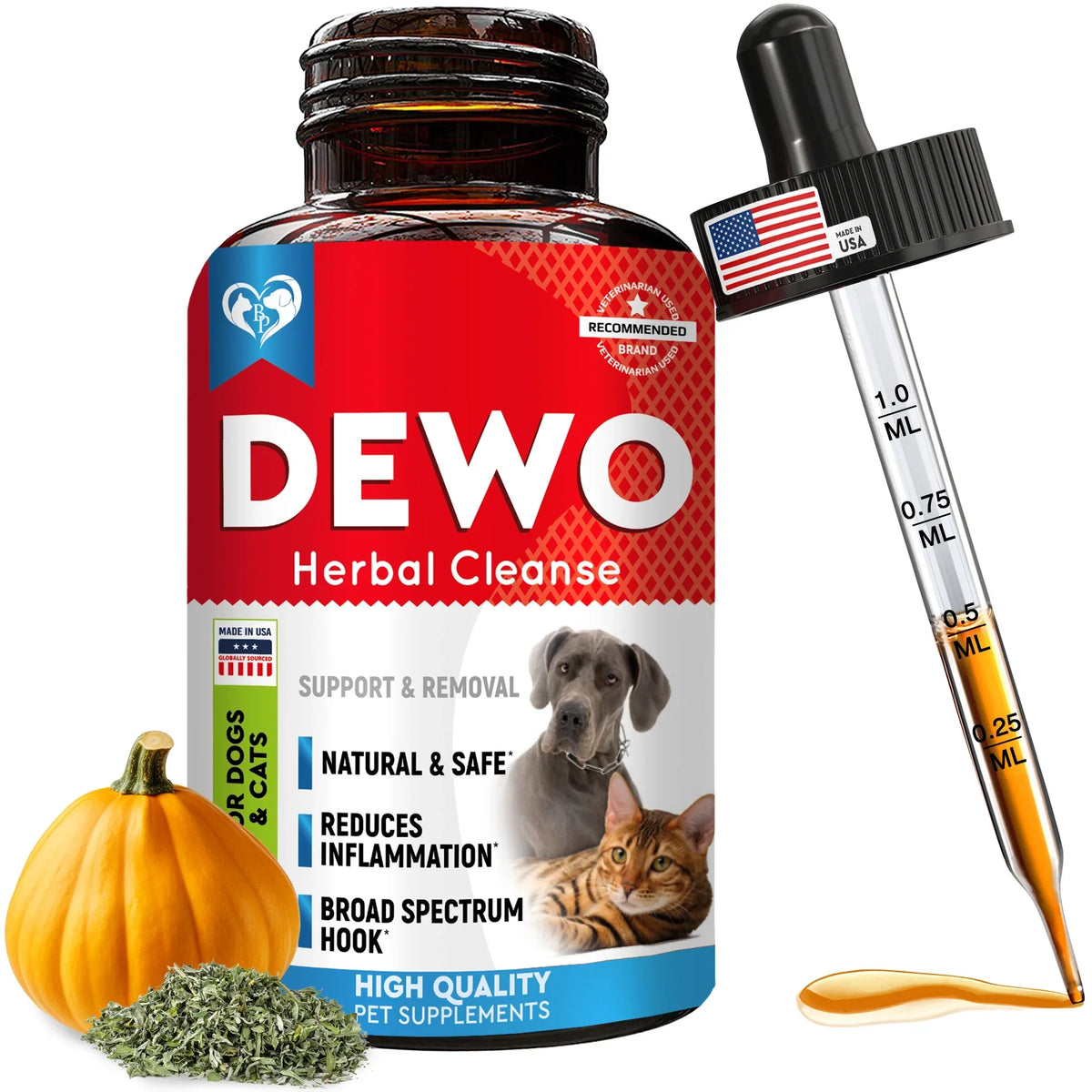Beloved Pets Dewo Herbal Cleanse Broad Spectrum Intestinal Defense For Dogs & Cats (2 oz)