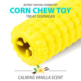 Jeffers Corn Cob Natural Rubber Treat Dispensing Dog Chew Toy with Dental Benefits