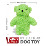 Jeffers Fleecy Bear Plush Squeaker Dog Toys