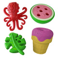 Jeffers Summer Natural Rubber Dog Chew Toys, 4 pc, Medium