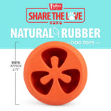Jeffers Tomato Shaped Natural Rubber Treat Dispensing Dental Dog Chew Toy for Medium-Chewers