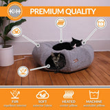K&H Thermo-Kitty Heated Cat Tunnel – Indoor Heated Cat Bed and Play Tunnel with Machine Washable Pillow