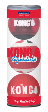 KONG Signature Fetch Dog Toy Balls, Multi-Pack