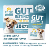 Pet's Choice Gut Instincts Probiotic Powder Packets for Dogs – Daily Digestive & Immune Support, 30 Count