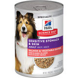 Hill's Science Diet Adult Sensitive Stomach & Skin Salmon & Vegetable Entrée Canned Dog Food (12.8 oz x 12 cans)