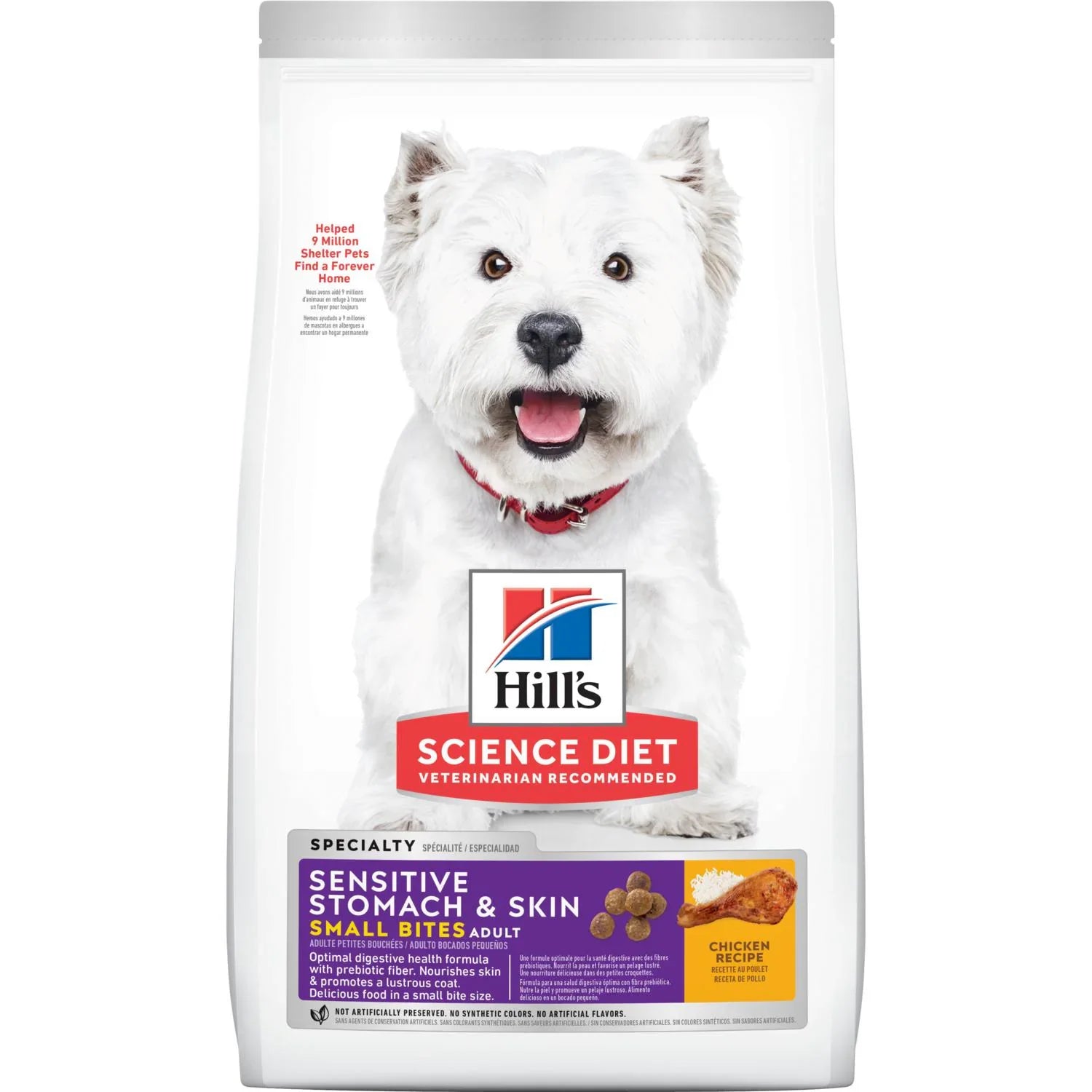 Hill's Science Diet Adult Sensitive Stomach & Skin Small Bites Chicken Recipe Dry Dog Food