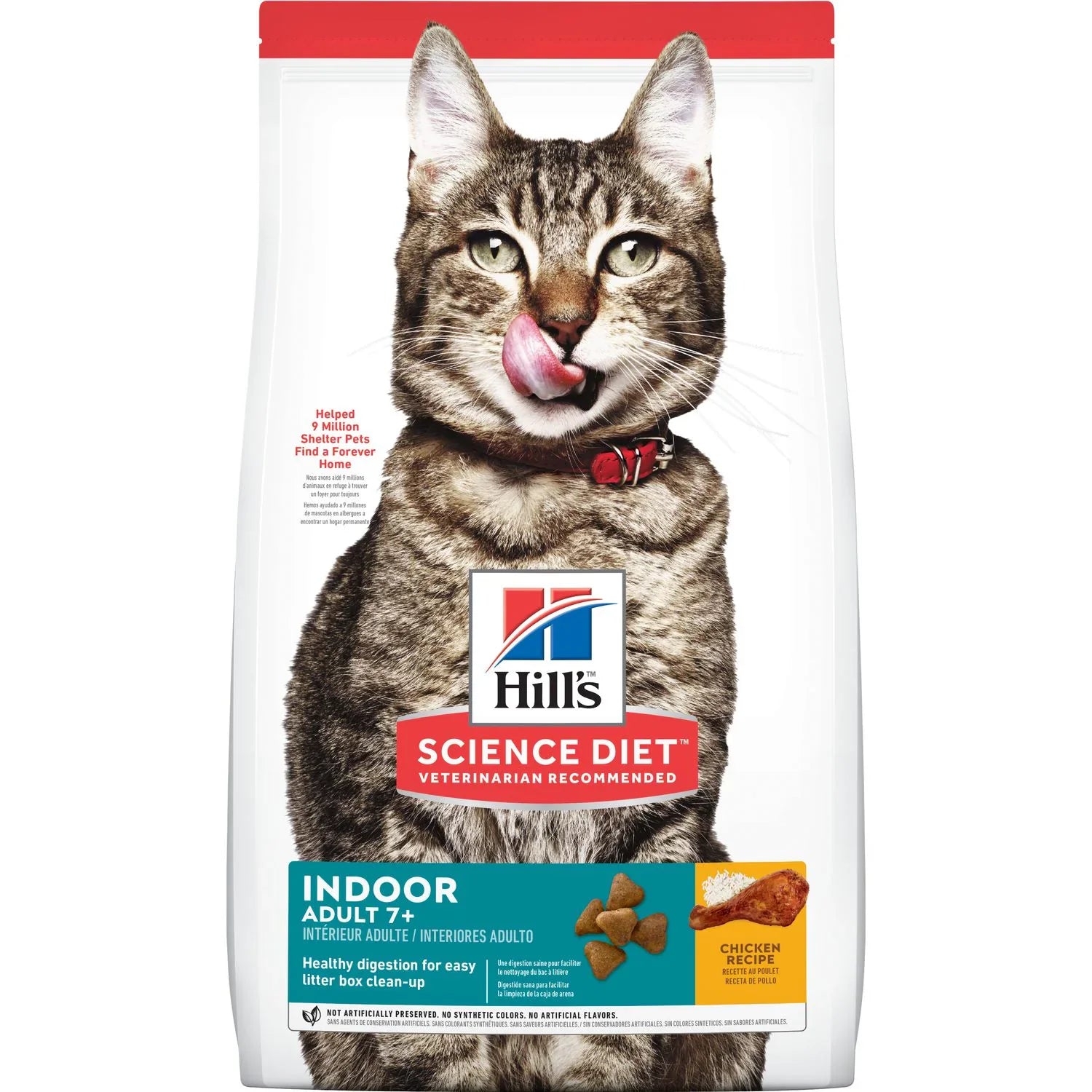 Hill's Science Diet Senior 7+ Indoor Dry Cat Food, Chicken Recipe (7 lb)