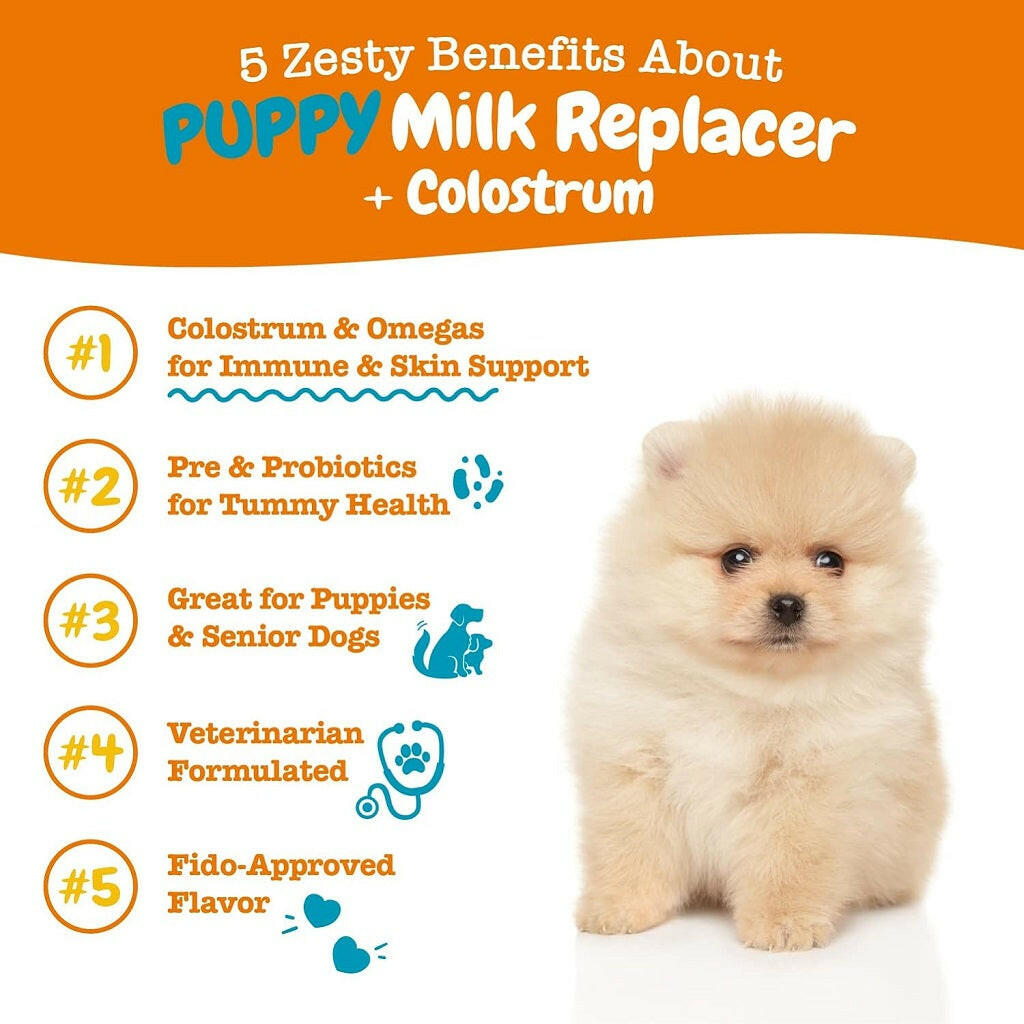 Zesty Paws Puppy Milk Replacer + Colostrum Powder (12 oz)